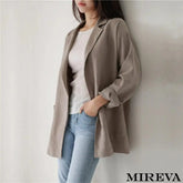 Blazer Fino De Linho Vintage Algodão Com Um Botão Cáqui Blazer