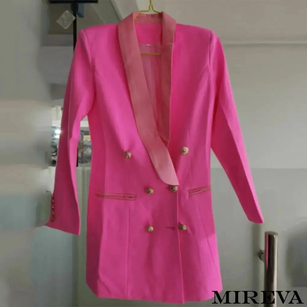 Blazer Longo Romana Fuchsia / P Blazer