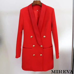 Blazer Longo Romana Vermelho / P Blazer
