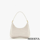 Bolsa Couro Croco De Ombro Branco