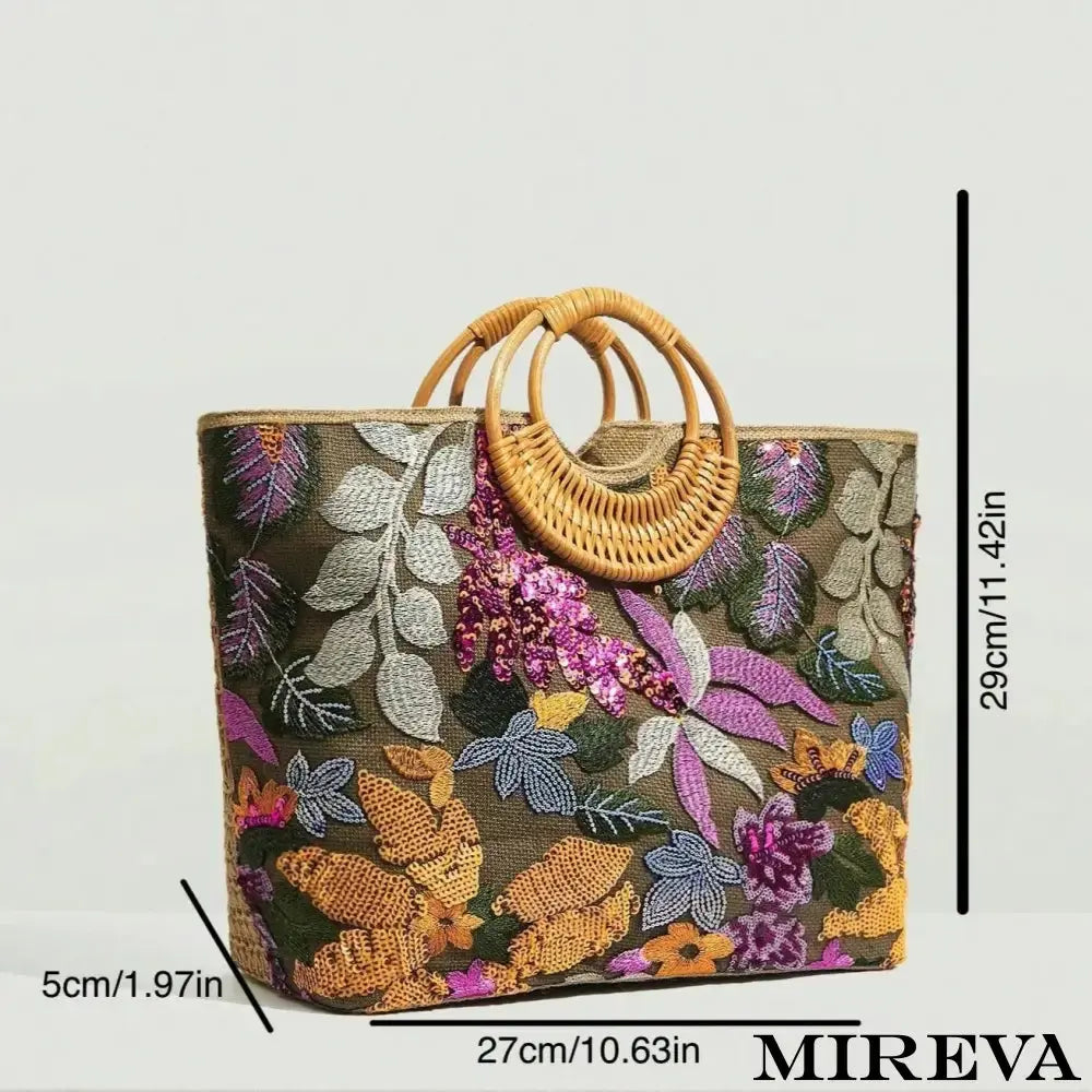 Bolsa de praia, Bolsa bordada, Acessório de verão, Moda praia 2024, Bolsa de verão, Bolsa tropical, Design exclusivo, Estilo de praia, Bordado artesanal, Acessório fashion.