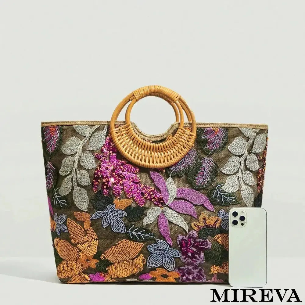 Bolsa de praia, Bolsa bordada, Acessório de verão, Moda praia 2024, Bolsa de verão, Bolsa tropical, Design exclusivo, Estilo de praia, Bordado artesanal, Acessório fashion.