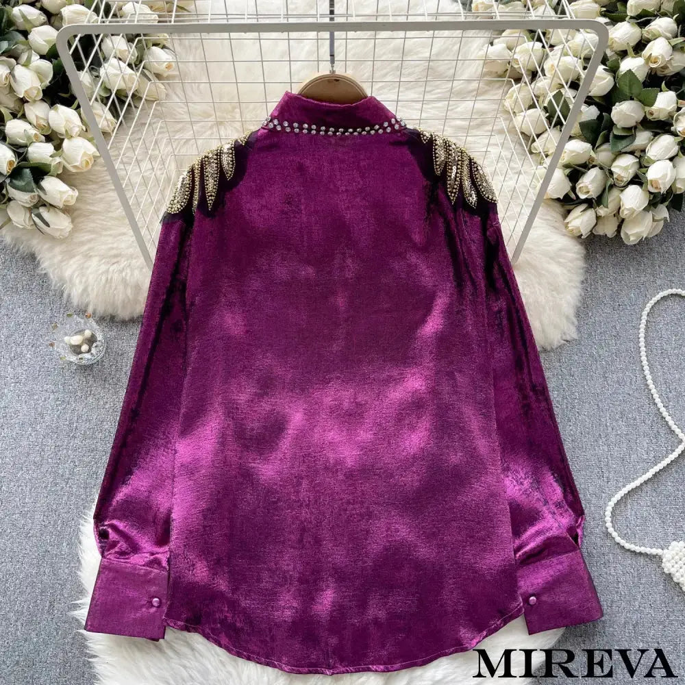 Camisa Feminina Bordada Dama Antiga Camisa