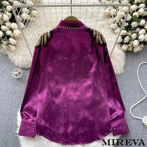 Camisa Feminina Bordada Dama Antiga Camisa