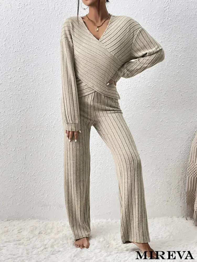 Conjunto Detalhe Cruzado Linho / Pp
