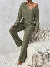 Conjunto Detalhe Cruzado Oliva-Escura / Pp