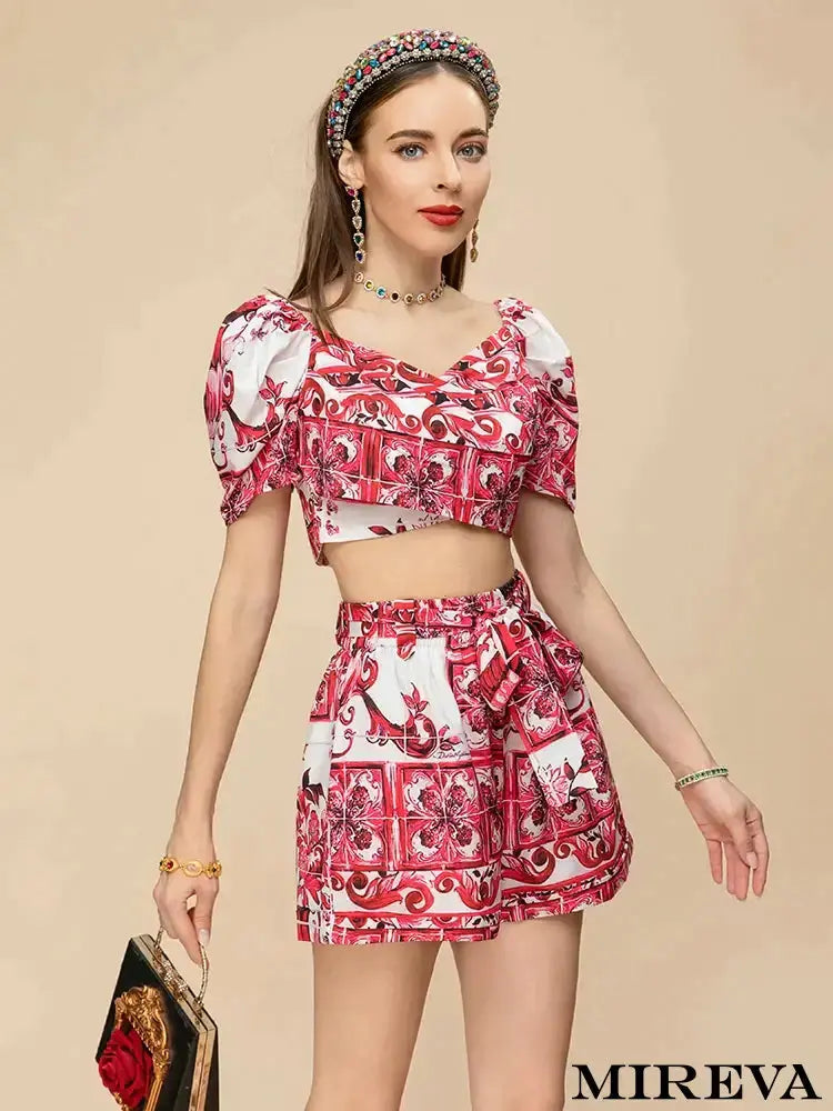 Conjunto Feminino Verão Tropical Set