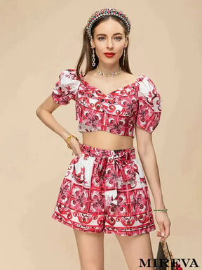 Conjunto Feminino Verão Tropical Set