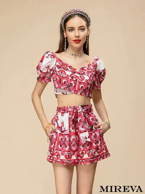 Conjunto Feminino Verão Tropical Set