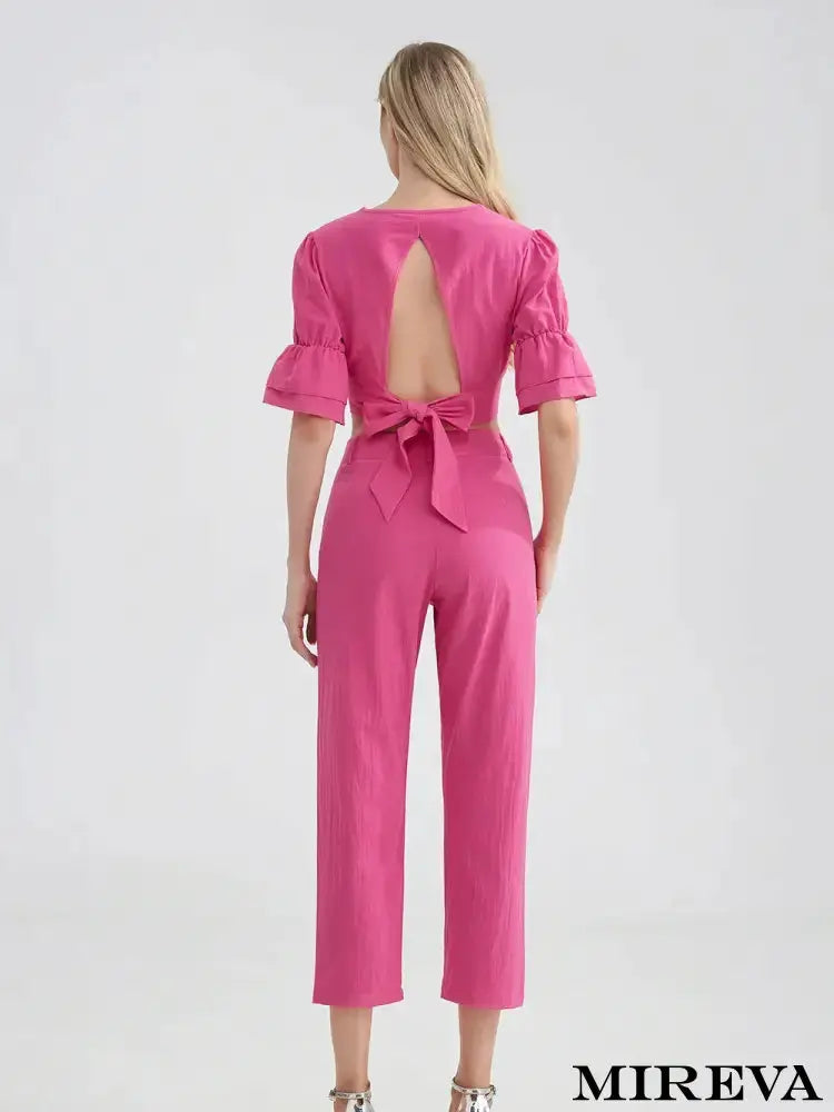 Cropped E Calça - Conjunto Feminino