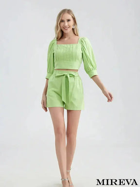 Cropped E Short - Conjunto Feminino