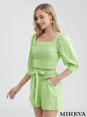 Cropped E Short - Conjunto Feminino