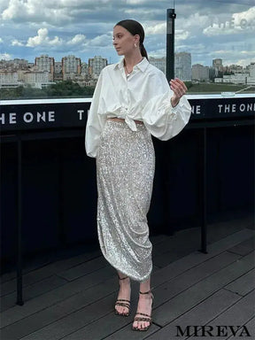 Saia de Lantejoulas, Saia Brilhante, Saia com Lantejoulas, Saia Paetizada, Saia de Festa, Saia Glamour, Saia de Lantejoulas Feminina, Saia de Brilho, Saia de Noite com Lantejoulas, Saia de Paillettes