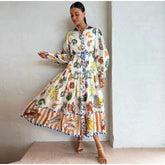 Vestido Abotoado Com Estampa Graffiti P