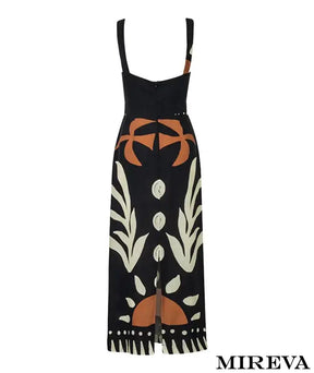 Vestido Estampado Floral Exótico