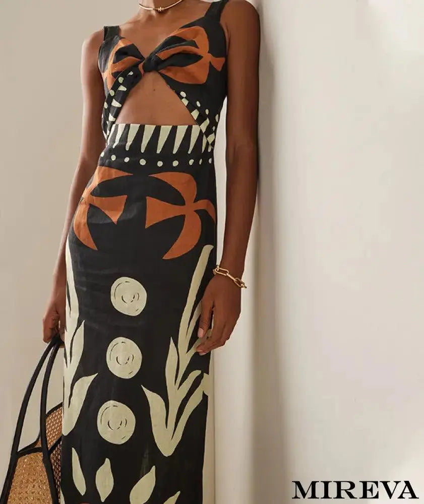Vestido Estampado Floral Exótico