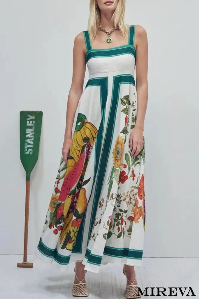 Vestido Longuete Com Pintura