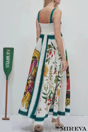 Vestido Longuete Com Pintura
