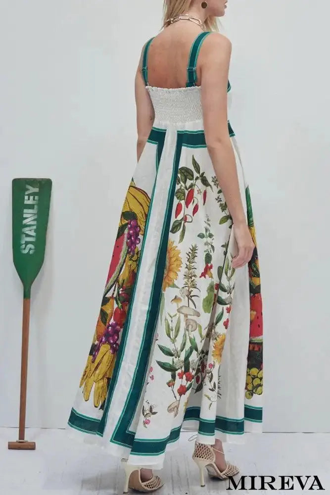 Vestido Longuete Com Pintura