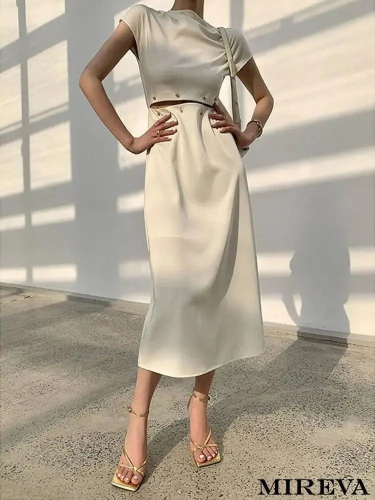 Women’s Hollow Out Midi Dress