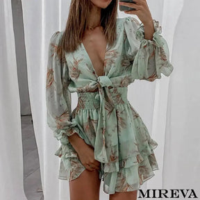 Vestido Primavera Manga Longa Curto